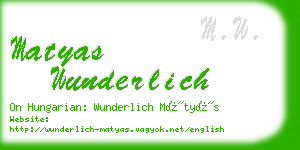 matyas wunderlich business card